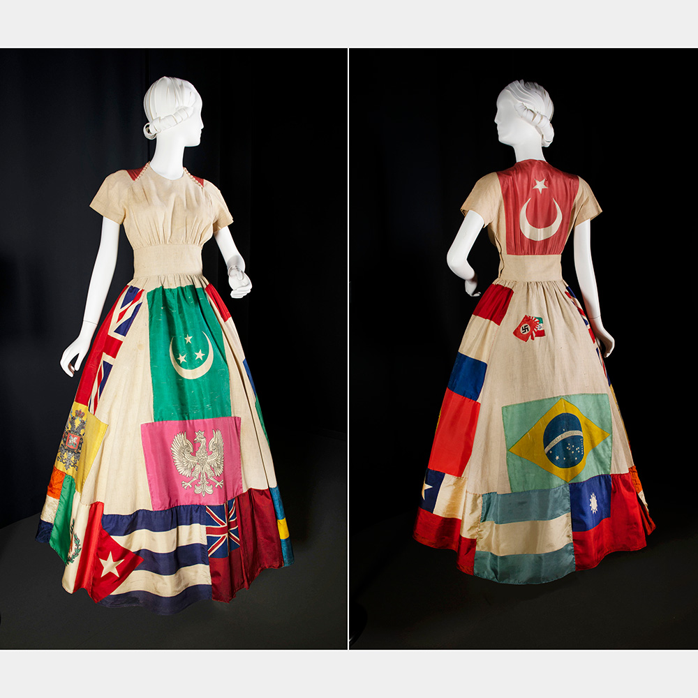 Elizabeth Hawes (American, b.1903, d.1971), designer, Flag Dress, cotton, silk, Museum Purchase: Fashion Arts Purchase Fund, 2011.31.
