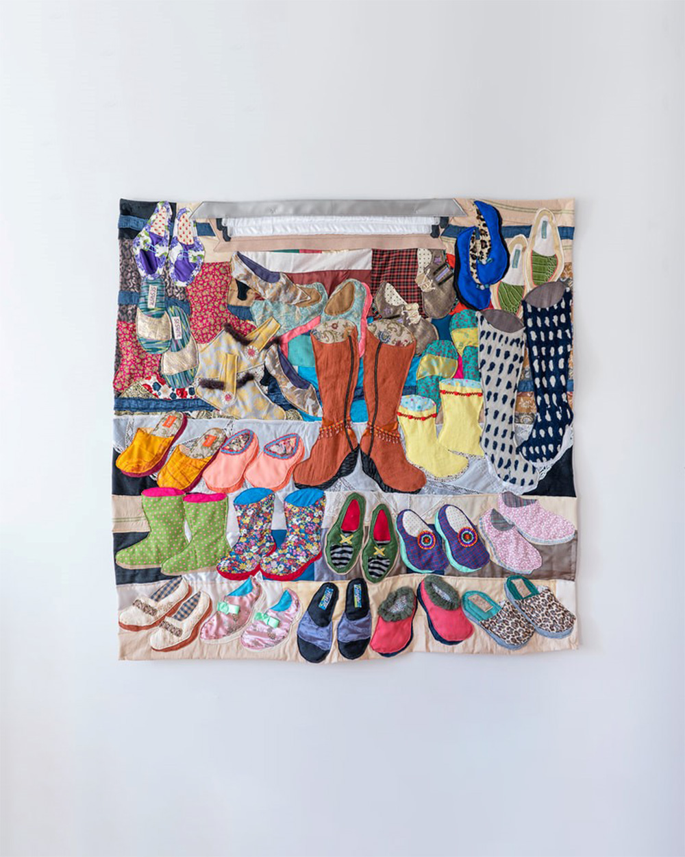 Woomin Kim (born in Korea, works in United States, 1986), Shijang: Shoe Store II, 2022, fabric, mixed media, Museum Purchase: Mary Light Meyer Charitable Trust, 2023.17