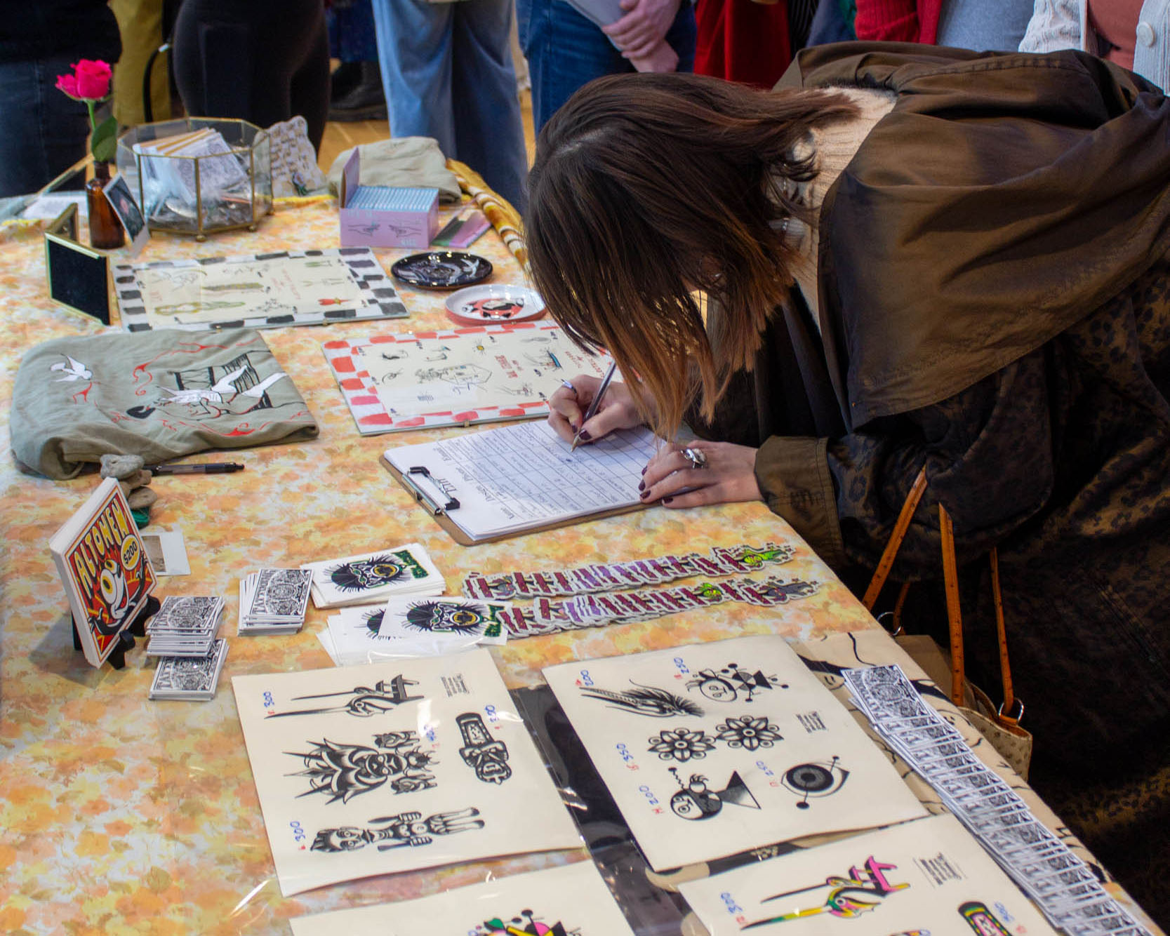 A spread of flash art at the museum