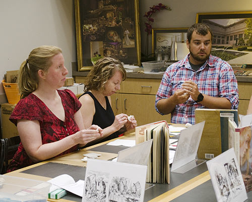 Teachers working on arts and crafts