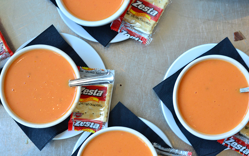 Tomato soups from the Terrace Cafe
