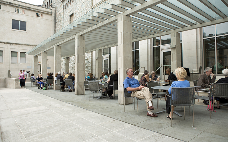 Outdoor dining at the Terrace Cafe