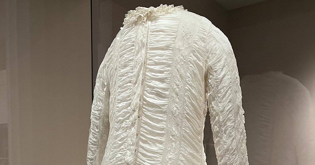 Girl’s dress, circa 1880, cotton, Gift of Mrs. Murat Halstead Davidson, 1970.64