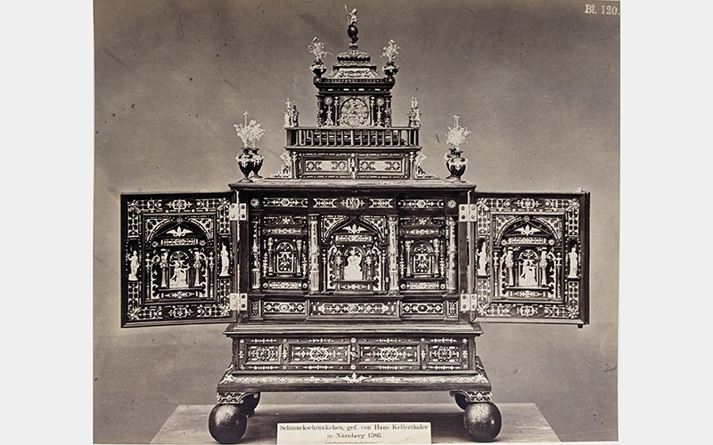 Franz Seraph Hanfstaengl (German, 1804–1877), Schmuckschränkchen (Jewelry Cabinet), 1871, printed 1873, albumen silver print, Property of the Cincinnati Art Museum 