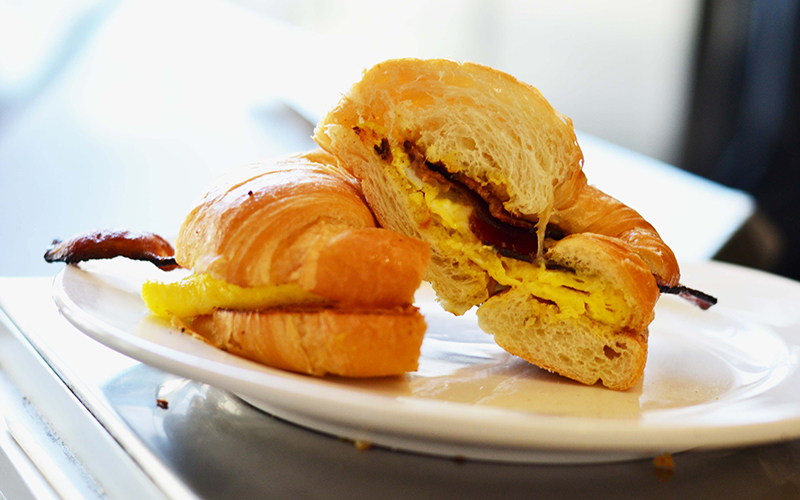 Croissant sandwich from the Terrace Cafe 